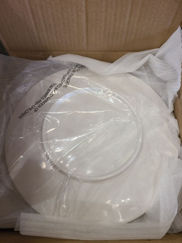 Photo 1 of LEHAHA Farmhouse White Melamine Plates and Bowls Set, White dishes Rustic Farmhouse Dinnerware Set, Lightweight Melamine Dishes Set for 4, Perfect for RV, Camper, Dishwasher Safe
