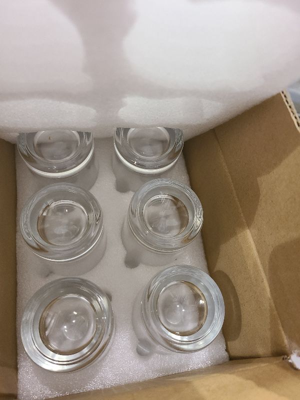 Photo 1 of Mfacoy Small Juice Glasses Set of 6, 5.5-ounce Glass Cups, Heavy Base Juice Glass, Small Drinking Glasses Set, Clear Juice Cups, Thick and Durable Shot Glass, Drinking Glasses for Juice and Milk