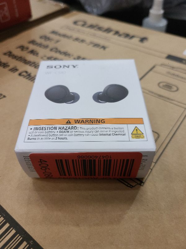 Photo 1 of Sony WF-C510 Truly Wireless in-Ear Bluetooth Earbud Headphones with up to 22-Hour Battery, Multipoint-Connection, Mic and IPX4 Water Resistance, Black- New