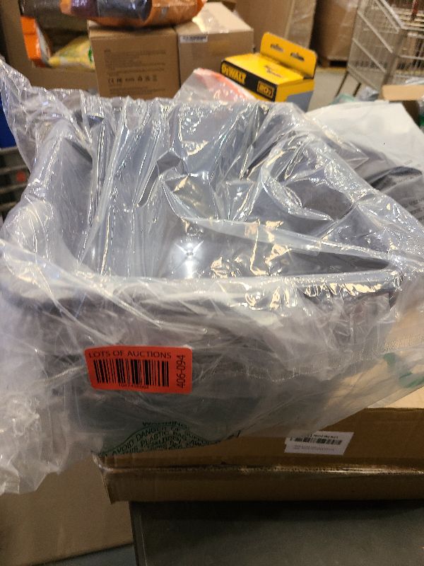 Photo 1 of 5-Pack Commercial Bus Tubs Box/Tote Box, Plastic Storage with Handles, Wash Basin Tub 8 Liter (Gray)