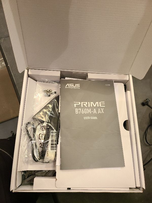 Photo 1 of ASUS Prime B760M-A AX LGA 1700(Intel® 12th&13th Gen) microATX Motherboard (PCIe® 4.0, 2xM.2 Slots, DDR5,Realtek 2.5 Gb LAN,WiFi 6, DP,Rear USB 3.2 Gen 2, Front USB 3.2 Gen 1 Type-C®)