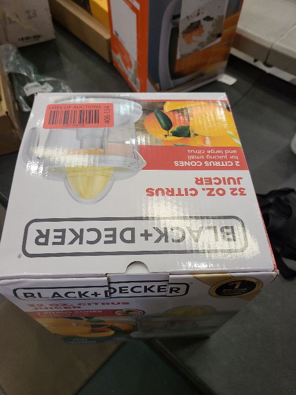 Photo 1 of BLACK+DECKER 32oz Electric Citrus Juicer, CJ625, Pressure Activated, Adjustable Pulp Control, Dishwasher-Safe