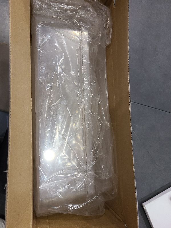 Photo 1 of 240323002 Refrigerator Door Bin Shelf Compatible with Frigidaire or Electrolux, Bottom 2 Shelves on Refrigerator Side, Clear, Double Unit, Replaces PS429725, AP2115742