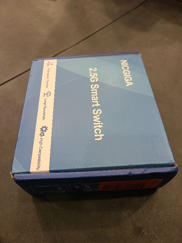 Photo 1 of 10Gbe Ethernet Switch Unmanaged with 2 x 10Gb RJ45 Ports ? 4 x 2.5Gb Base-T Ports, Desktop/Wall Mount NICGIGA 6 Port 10Gbps Network Switch for Wireless AP, NAS, PC