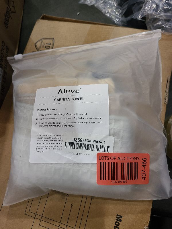Photo 1 of AIEVE 5 Pack Barista Cleaning Towel Set with Adhesive Hooks,12"x12" Mirco Fiber and Waffle Weave Cloths,Coffee Countertop Cleaning Accessories for Steam Wand, Espresso Machine, Sprayhead