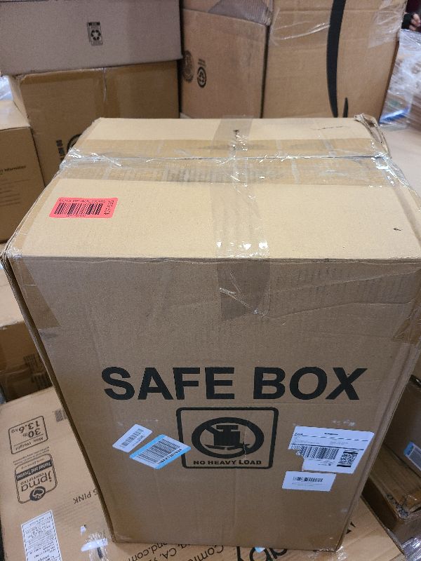 Photo 1 of 4.3 Cub Large Home Safe Fireproof Waterproof, Anti-theft Fireproof Safe Box with Programmable Keypad, Spare Keys and Removable Shelf, Digital Security Safe for Home Money Firearm Documents Medicines