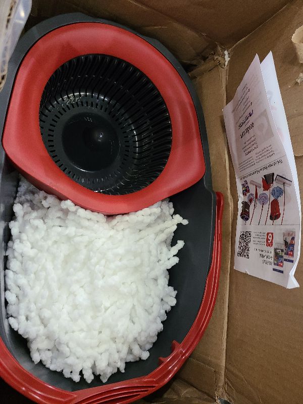 Photo 1 of O-Cedar Easywring Microfiber Spin Mop & Bucket Floor Cleaning System with 3 Extra Refills