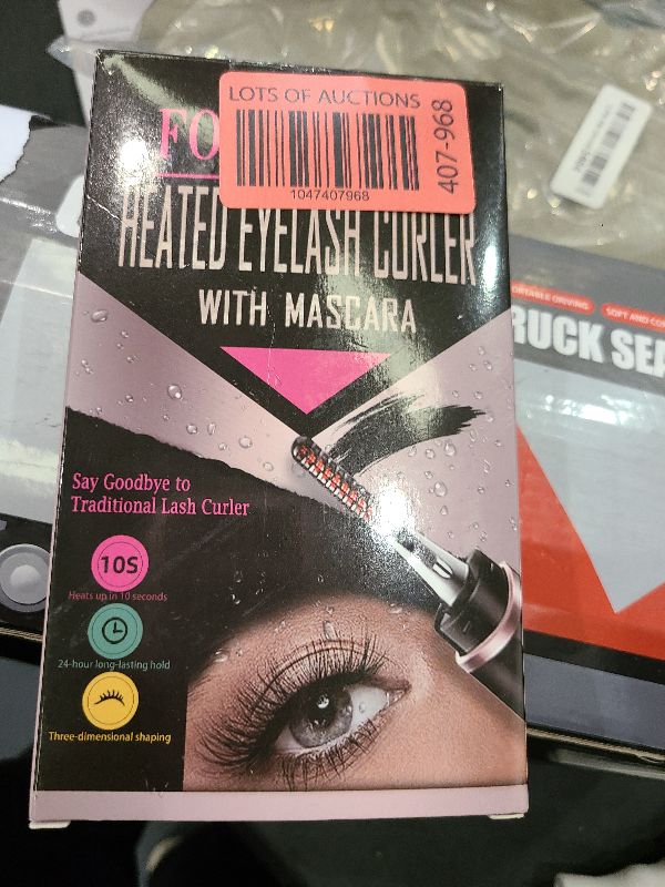 Photo 1 of 24 Hours Long Lasting - Rechargeable Electric Eyelash Curler with Type-C, with 4 Heating Modes Anti-Burn Mini Lash Curler with LED Display-Black