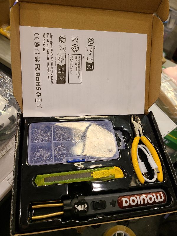 Photo 1 of Cordless Plastic Welder, Portable Plastic Welding Kit Plastic Repair Welder Kit USB-C Charging, 300pcs Hot Plastic Stapler, Plastic Soldering kit for Plastic Bumpers Repair & Plastic Repairs