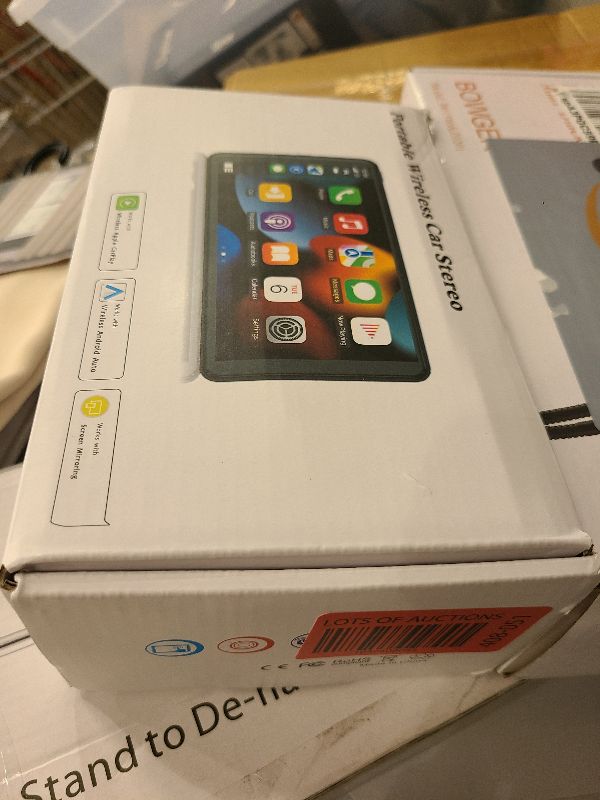 Photo 1 of Portable Apple Carplay/Android Auto Screen for Car, 7 Inch HD Touch Screen Wireless Car Play with Backup Camera, Voice Control, BT, FM, Mirror Link for All Vehicle