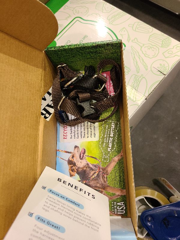 Photo 1 of 2 Hounds Design Freedom No Pull Dog Harness, Adjustable Harness, Easy Walking & Comfortable Control, Fits Small, Medium & Large Dogs, Solid Colors, Made in USA, 5/8" MD, Brown
