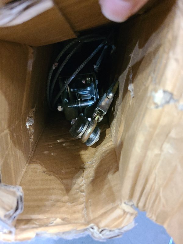 Photo 1 of YATOINTO Cable Puller 5T with Two 1"x8FT Lifting Sling 2 Gears Come Along Power Ratchet Puller Tool with Cable 3 Hooks Cable Winch Puller for Construction Moving Securing Automotive.