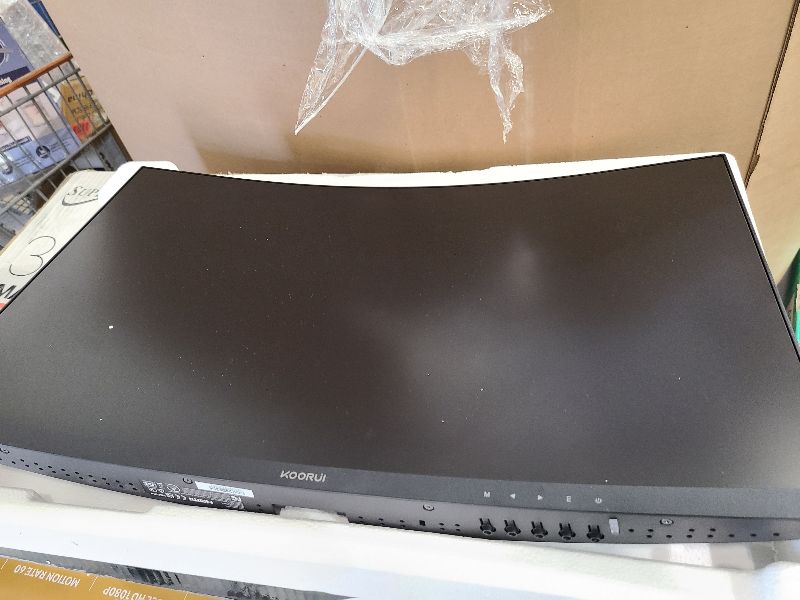 Photo 1 of KOORUI 27 Inch Curved Monitor FHD 1080P 75Hz Gaming Monitors Computer Monitor with HDMI VGA,Tilt Adjustable,1500R, Eye Care, Black, 27N5CA