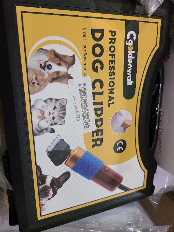 Photo 1 of CGOLDENWALL Dog Hair Clipper for Grooming 200W Pet Clipper Kit with Spare Blade, Low Noise&Vibration, Animal Grooming Trimmer for Cat Sheep Dog