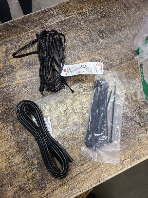 Photo 1 of 2 Prong Power Cord 10 FT (2-Pack), Non-Polarized AC Power Replacement Supply Cable, 7A, 125V, ETL Compatible with PS5/PS4 Samsung LG TCL Sony Roku TV, Xbox, Laptop, Printer, C7 to 1-15P, with 25 Ties