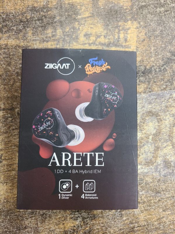 Photo 1 of Linsoul ZiiGaat x Fresh Reviews Arete in Ear Monitor, 1DD+4BA Hybrid Earphone IEM, Wired Gaming Earbuds, Studio Monitor Tunning, with Detachable IEM Cable for Musician Audiophile(Black)