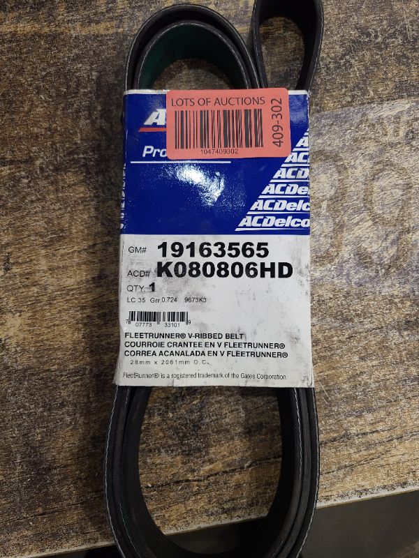 Photo 1 of ACDelco Gold K080806HD Heavy Duty V-Ribbed Serpentine Belt