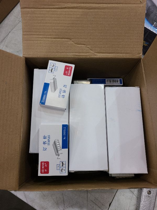 Photo 1 of 6 Pcs Tape Dispenser Staplers for Desk with Staples and White Tapes 25 Sheet Capacity School Office Stapler