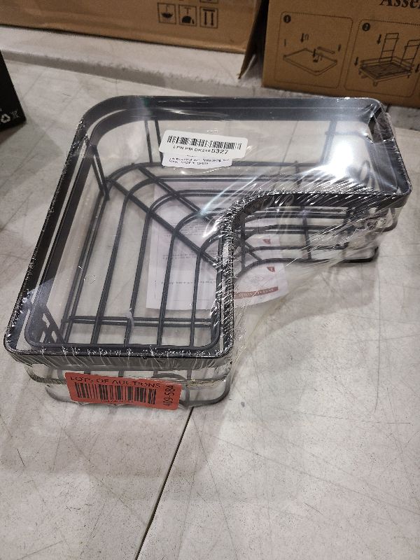 Photo 1 of **HARDWARE NOT INCLUDED**
Sakugi Corner Shower Caddy - 2 Pack, Adhesive Shower Organizers, Rustproof Stainless Steel Shower Shelves with 8 Hooks, No Drilling Bathroom Organizers and Storage Racks, Space-Saving, Black, Large