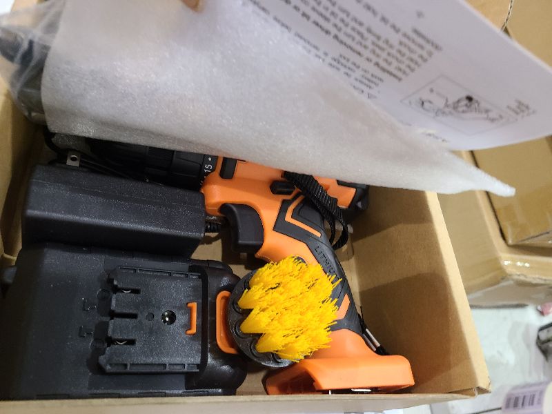 Photo 1 of 20v Drill Driver Set,Cordless Drill with Battery and Charger,LED Tools Kit,25+1 Torque Setting and 43pcs Bits