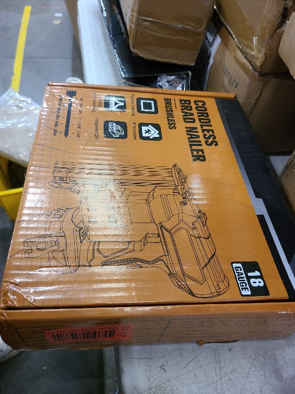 Photo 1 of 18GA Cordless Brad Nailer for Dewalt 20V Battery: Brushless Electric Nail Gun with 1000 Nials - 2 Mode 18 Gauge Nail Gun 20v Tool,5/8 to 1-1/4 Inch for Upholstery Woodworking Carpentry(Tool Only)