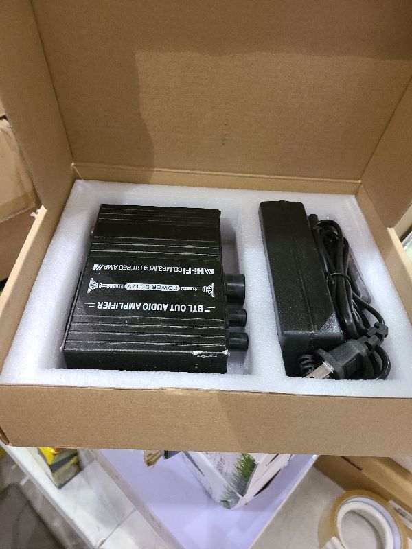 Photo 1 of AK-380 USB SD BT.C FM AUX Audio Power Amplifier 400W+400W 2.0 CH HiFi Stereo AMP Speaker Bluetooth 5.0 Amp Receiver with 12V 5A Power Supply,Remote Control,FM Antenna for Car Home Bar Party