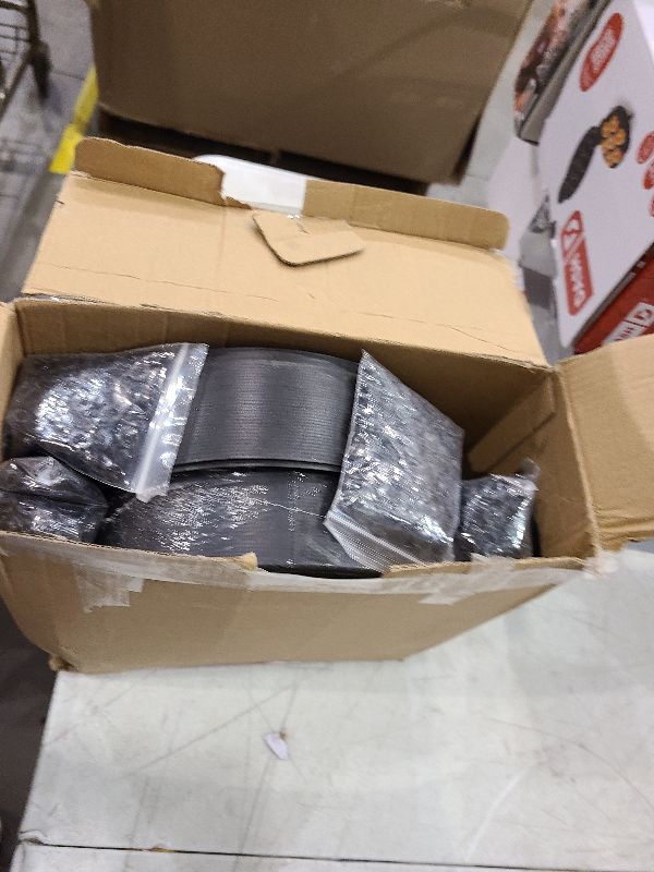 View 2 of Chain Link Fence Privacy Strip, Privacy Fence, 492 ft. Fence Privacy Strip, (Includes 400 Clasps + 2 Hole Punch) Black?Suitable for Decks, patios,grates, Wire mesh and More.