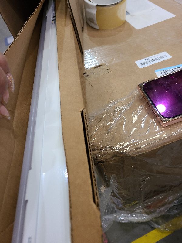 Photo 1 of Lithonia Lighting 1 Light LED Strip Light, 4 Foot Linear LED Ceiling Lighting Fixture, Adjustable Lumens, Selectable White Light Color, Dimmable, MVOLT (MNSS L48 ALO3 MVOLT SWW3 G1)