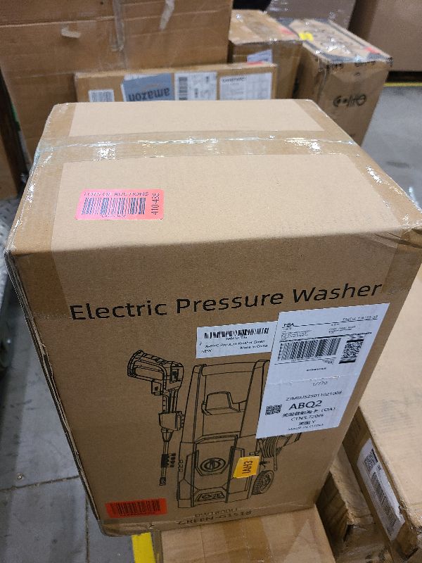 Photo 1 of AgiiMan Electric Pressure Washer - 5000PSI Max 3.6GPM Power Washer with 35FT Power Cord, 20FT Hose, Soap Tank, High Pressure Washer Electric Powerd Car Cleaning for Garden, Patios, Yard, Green