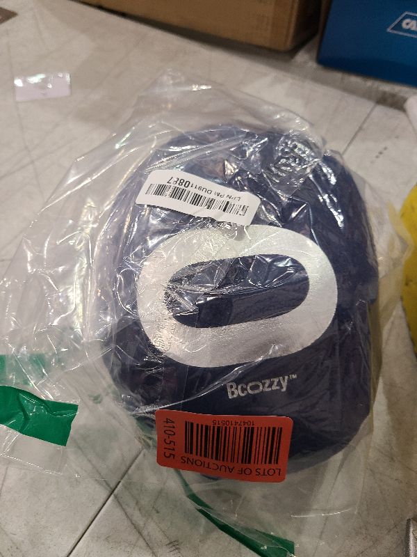 Photo 1 of BCOZZY Travel Neck Pillow for Airplane – Patented Double Support for Head, Neck, and Chin. Best for Long Flights, Plane Sleeping, and Car Rides. Adjustable Size. Fully Washable. Carry Bag. Large, Navy