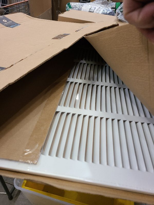 Photo 1 of 26" x 18" Return Air Grille - Sidewall and Ceiling - HVAC Vent Duct Cover Diffuser - [White] [Outer Dimensions: 27.75w X 19.75"h]