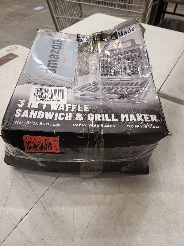 Photo 1 of FineMade Panini Grill Press Breakfast Sandwich Maker 3 in 1, Electric Griddle Panini Press, Grilled Cheese Maker, Sandwichera Electrica, Belgian Waffle Maker with Removable Plates