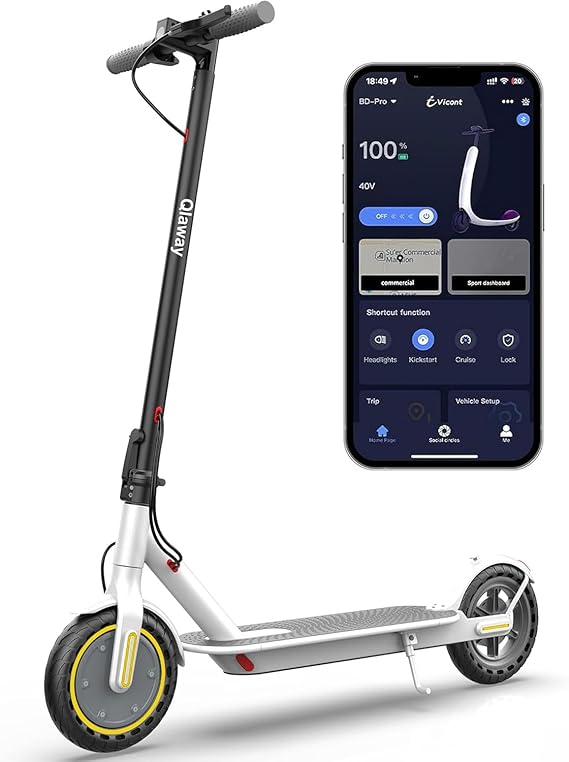 Photo 1 of 10/8.5" Aluminum Alloy Frame E Scooter for Adults 19-22 MPH Sport Escooter 350W/500W Motor, Electric Scooter 15-22 Miles Range, Bearing 265 LBS/APP Control