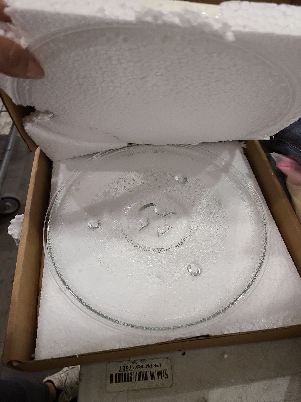 Photo 1 of 10.5'' Microwave Glass Tray Compatible with Hamilton Beach - The Exact Replacement Part of 252100500497/HB-P90D23/HB-P90D23A/HBP90D23 - Dishwasher Safe