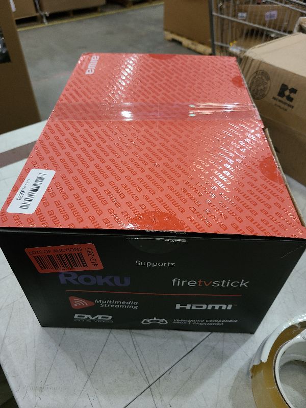 Photo 1 of Aiwa Portable Boombox, Crystal Clear Sound with 3W x 2 Speakers and Bass Function, Featuring a 7" LCD Display, Bluetooth Connectivity, FM Radio, CD/DVD Player, Streaming on Roku and Amazon Firestick