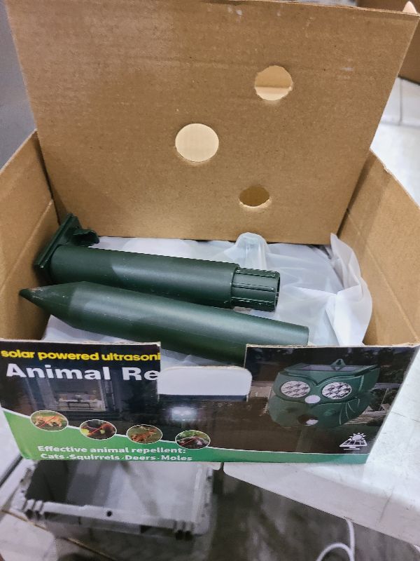 Photo 1 of 2025 Ultrasonic Animal Repellent Outdoor Solar Animal Repeller with LED Flashlight&Motion Sensor Cat Repellent Outdoor Deer Repellent Device to Repel Fox Rabbit Bird Squirrel Skunk Repellent for Yard