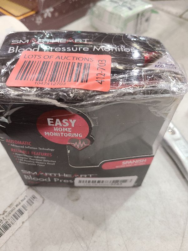 Photo 1 of SmartHeart Blood Pressure Monitor | D-Ring Wrist Cuff | Advanced Inflation Technology | Rechargeable | 2-Person Memory