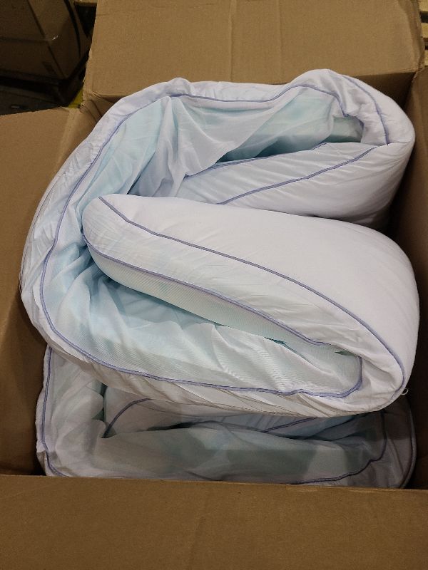 Photo 1 of ABENE 3 Inch Dual Layer Memory Foam Mattress Topper King, 2 Inch Memory Foam Plus 1 Inch Down Alternative Pillowtop Mattress Pad, with Bedside Pocket, Support for Back Pain (King, White)