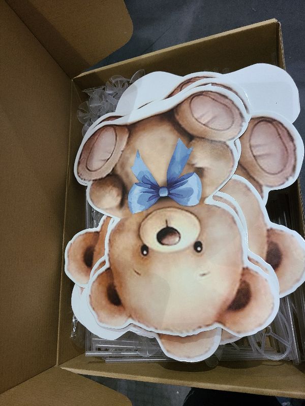 Photo 1 of **BALLOONS NOT INCLUDED**
12 Sets Bear Baby Shower Balloon Stand Kit for Table Boy Baby Shower with Balloon Centerpieces Decorations for Blue Teddy Bear Theme Gender Reveal Birthday Party Table Decorations Supplies