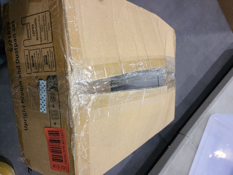 Photo 1 of MR.SIGA Broom and Dustpan Set with Adjustable Long Handle, Upright Combo for Floor, Cleaning Lobby, Gray