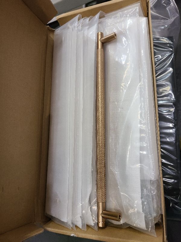 Photo 1 of Amerdeco 10 Pack Dark Champagne Bronze Cabinet Pulls 10 Inch Center to Center Champagne Gold Kitchen Cabinet Handles for Drawer Dresser, Cupboard and Wardrobe ZH0031