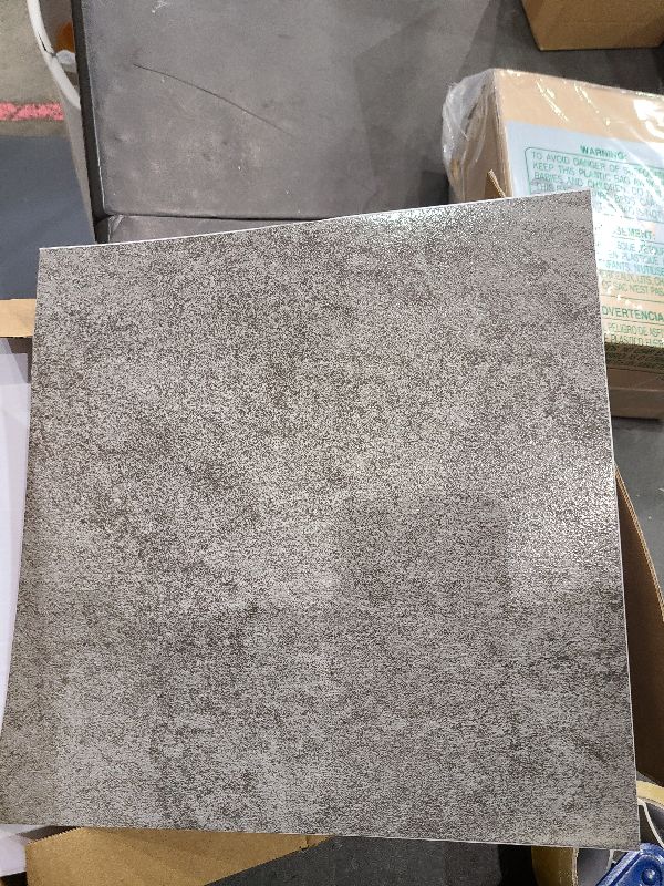 Photo 1 of 48 Pieces Vinyl Flooring Peel and Stick Floor Tile Stick on Floor Tile Self Adhesive Waterproof Bathroom 12 x 12 Inch for Bathroom Kitchen Bedroom Living Room(Gray Grain)