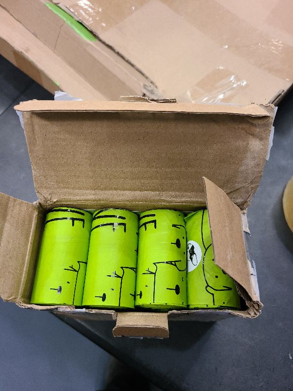 Photo 1 of 100% Certified Home Compostable Dog Poop Bags - 10% to Charity - ASTM D6400 & EN 13432 Compliant - 240 x Plant Based Compostable Poop Bags (16 Rolls)