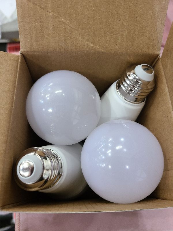 Photo 1 of 4 Pack Dusk to Dawn LED Light Bulbs 10W(75W Equivalent), 3000K Soft White 1100LM,E26 A19 Automatic Sensor Bulb, Built-in Photocell Detector for Garage Door, Porch, Outdoor Lighting(Non-Dimmable)