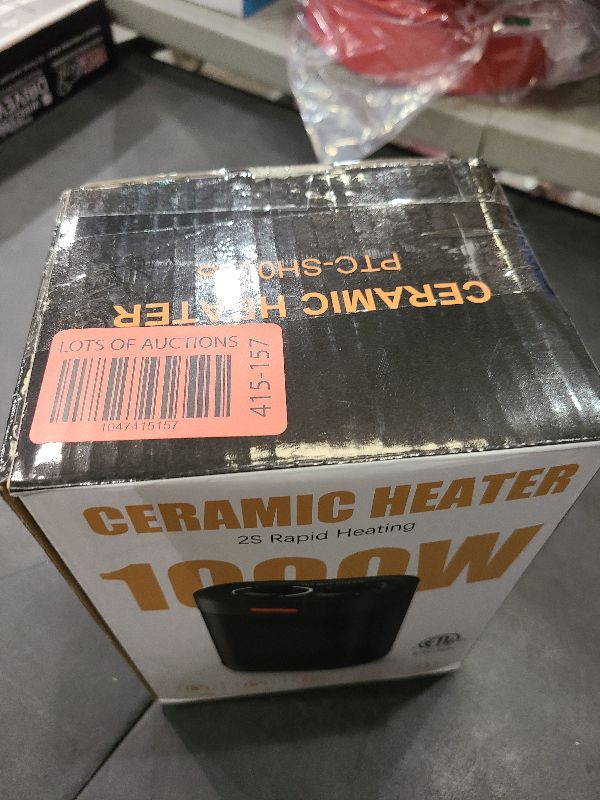 Photo 1 of 1000W Small Space Heaters for Indoor Use, PTC Ceramic Personal Heater with Overheating & Tip-Over Protection, Quiet Heating for Desktop Office Home