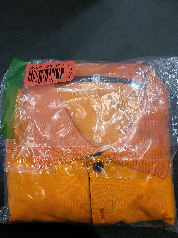Photo 1 of YTD Men’s Classic Polo Shirt Short Sleeve Shirts Lightweight Slim Fit Casual Tops C-Orange size m 