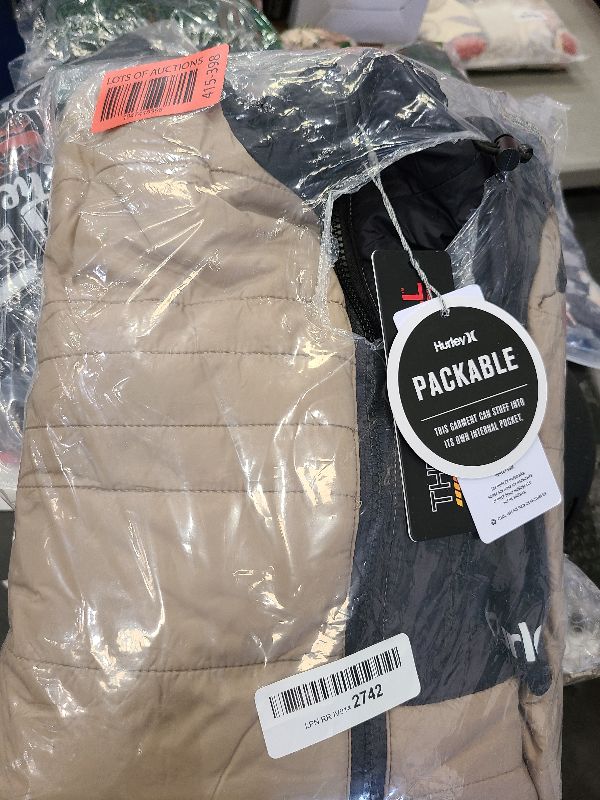 Photo 1 of  Hurley Men's Jacket - Balsam Lightweight Packable Puffer Coat - Weather Resistant Outerwear Windbreaker Coat for Men (XL) 