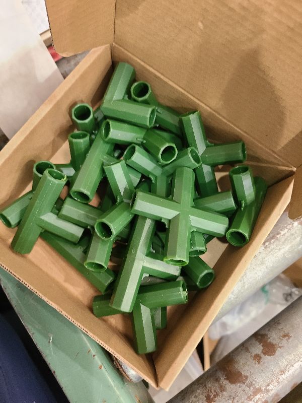 Photo 1 of 20PCS Fitting 0.43 Inch 11mm 4 Types Stable Support Heavy Duty Greenhouse Frame Building Connector Suitable for Grape Trellis Sunscreen Shed Gardening Plant Stakes for Flower and Greenhouse Frames