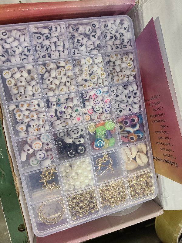 Photo 1 of 20,000 Pcs Clay Beads Bracelet Making Kit, 120 Colors 6 Boxes Polymer Beads Spacer Heishi Beads & Jewelry Kit with Pendant Charms Elastic Strings, Crafts Gift for Kids Adults1