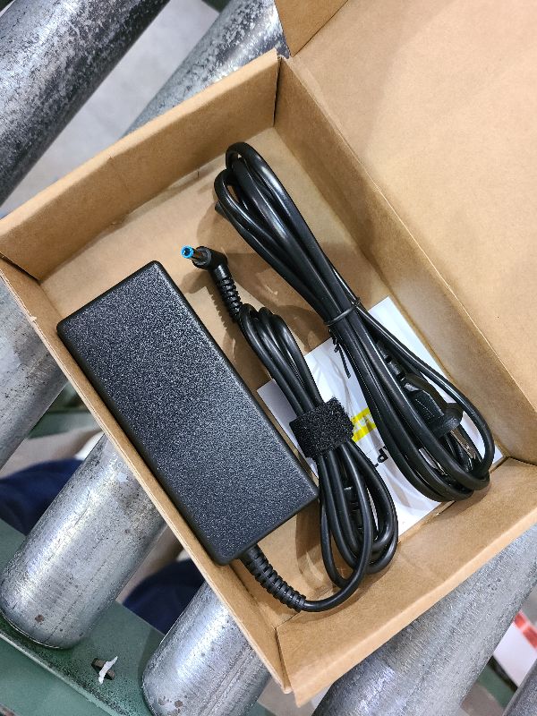 Photo 1 of 45W Charger for HP Laptop Computer - Fit for HP Pavilion, Stream, Envy, ProBook, EliteBook, Spectre, Notebook AC Adapter Power Cord (4.5mm x 3.0mm Smart Blue Tip)
